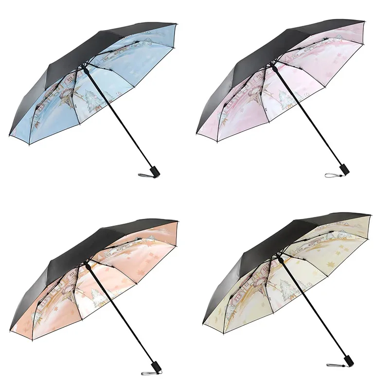 Зонт от солнца женский складной Модный солнцезащитный с ангелом для девушек