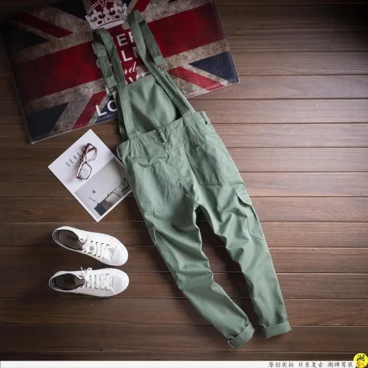 Мужские комбинезоны в стиле хип-хоп модные армейского зеленого цвета крутые
