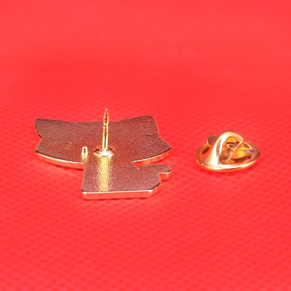 Черно белая заколка в виде кошки Милая брошь животного ювелирное изделие Женские