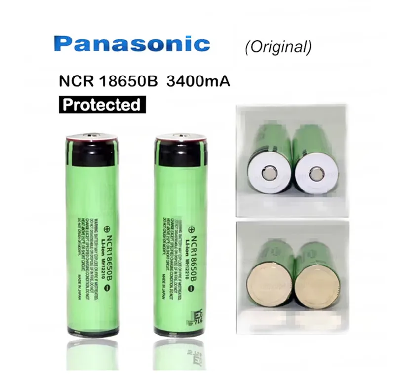 Защищенный Panasonic 18650 NCR18650B 3,7 V 3400mAh литий-ионный аккумулятор батареи с PCB