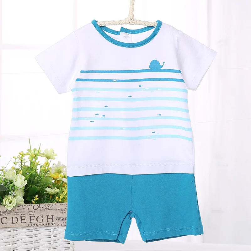 Детский комбинезон 100% хлопок детская одежда для маленьких мальчиков летняя с