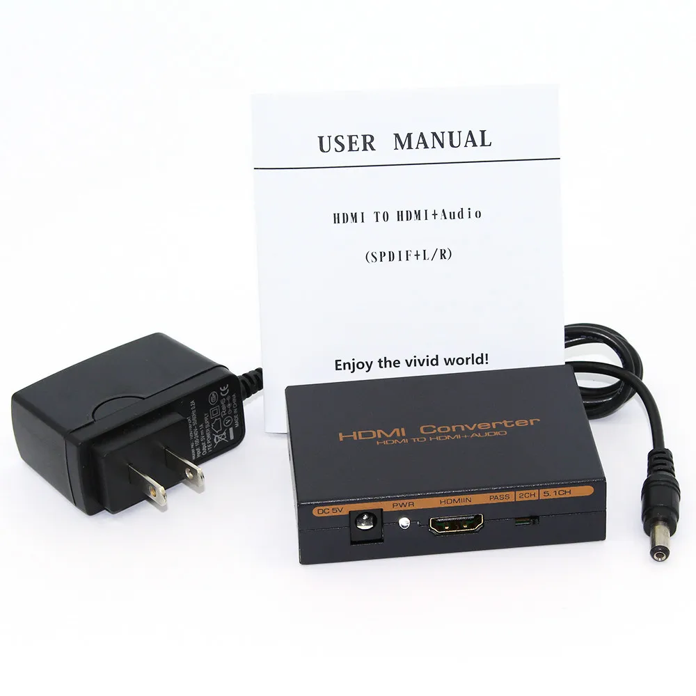 HDMI к аудио экстрактор 1080P оптический сплиттер SPDIF + RCA L/R конвертер HD сплиттер|hdmi to