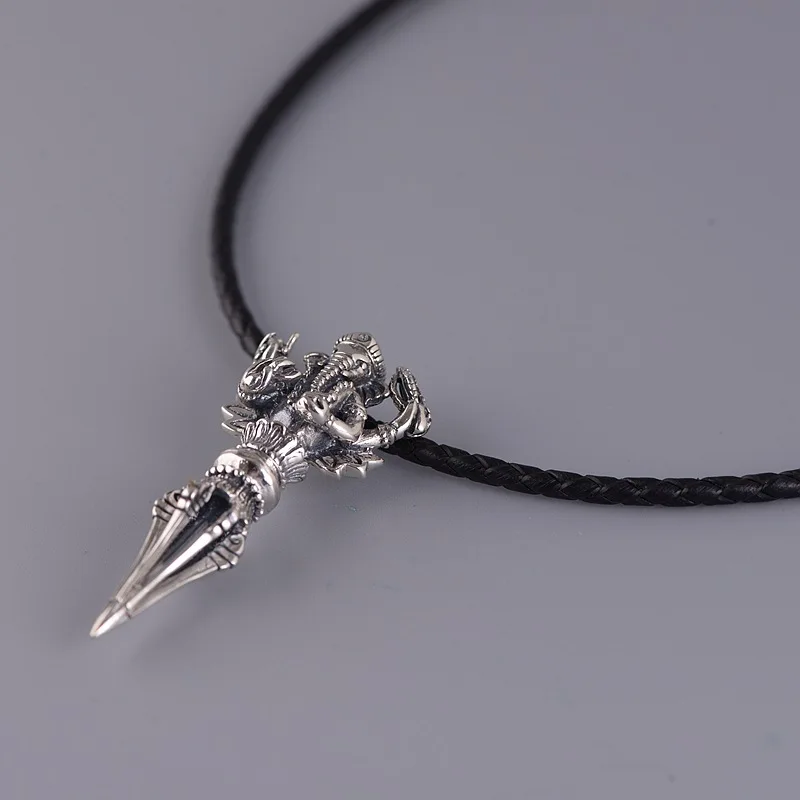 BALMORA Настоящее серебро 925 пробы Плетеный кожаный шнур Чокеры ожерелья для женские ювелирные изделия, кулон аксессуары JC60130