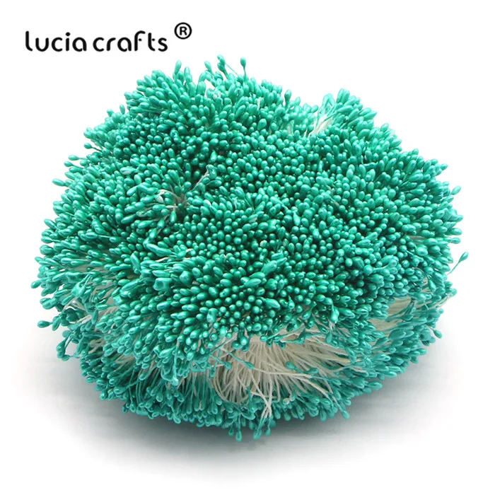 C15 Lake green Lucia crafts 576 шт 1 мм разноцветный цветок тычинки цветочные украшения торта Двойные головки DIY материалы ручной работы C1301 - Цвет: C15 Lake green