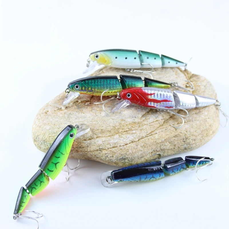 3 Сегмента Жесткий Swimbait 10 см 16 г Реалистичного Рыболовную Приманку С Двумя