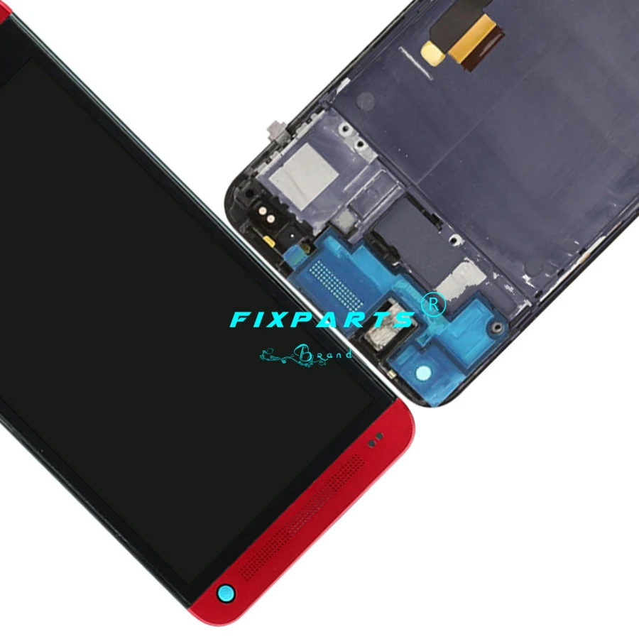 ЖК-экран для HTC One M7 LCD с сенсорным экраном дигитайзер Полная сборка + рамка