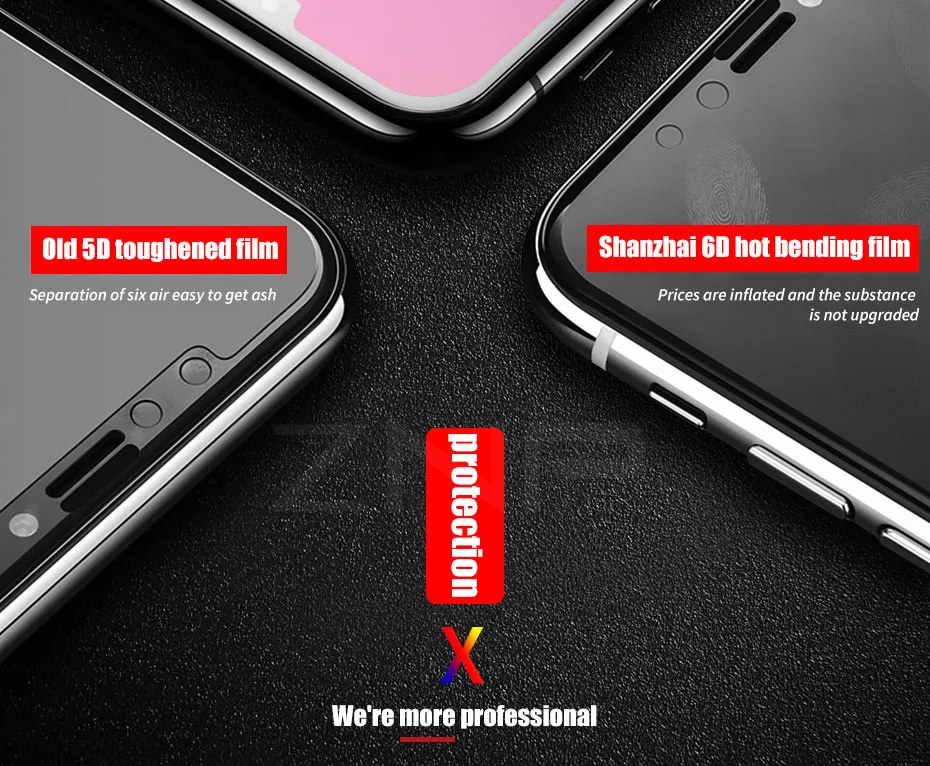 Новинка 6D полное покрытие из закаленного стекла для iPhone X 6 6S 7 Plus полная защита экрана Защитная пленка для iPhone X 8 Plus стекло