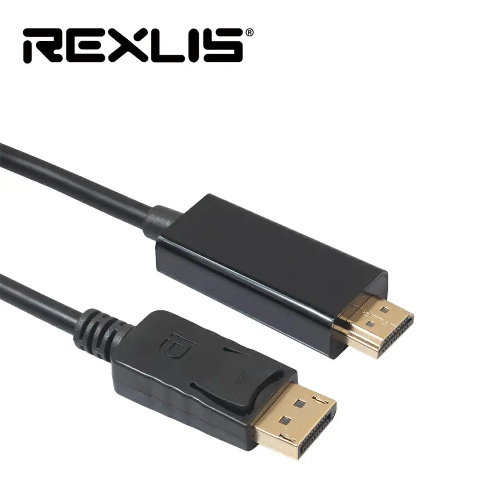 REXLIS новинка 1 8 м/3 м Дисплей порт мужской DP к HDMI Мужской кабель адаптер конвертер