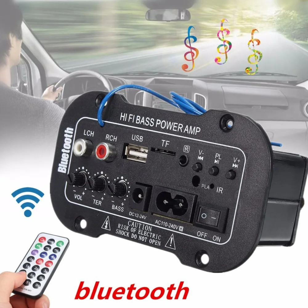 1 компл. Автомобильный Bluetooth-совместимый усилитель HiFi бас мощности стерео