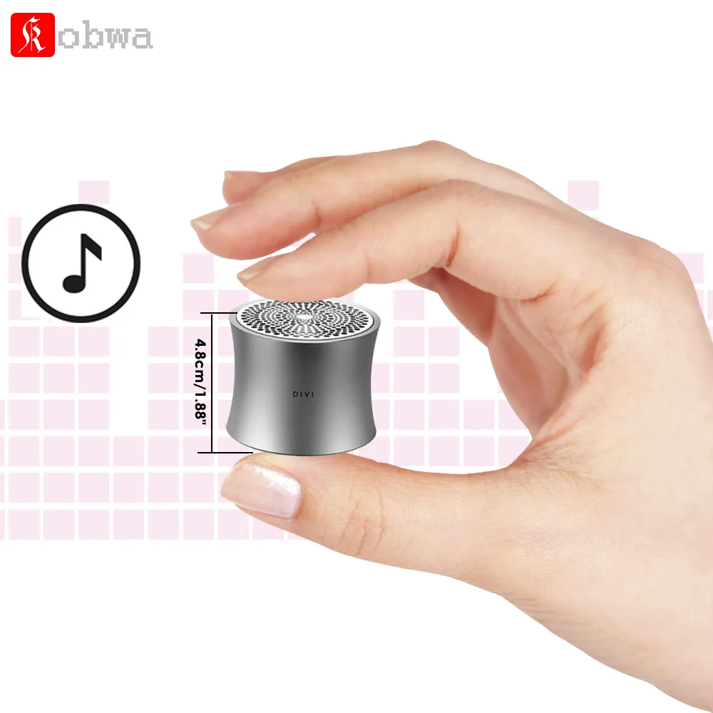 Kobwa Портативный Bluetooth Беспроводной Динамик Крошечное тело громкий голос кнопка