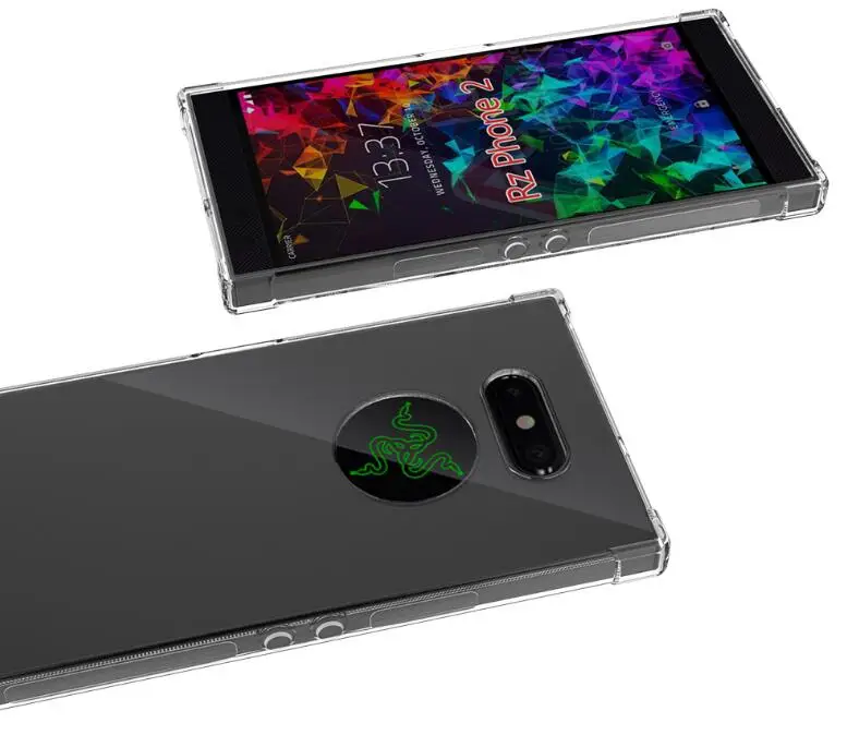 Для Razer Phone 2 Чехол + закаленное стекло мягкий прозрачный ТПУ гелевый силиконовый