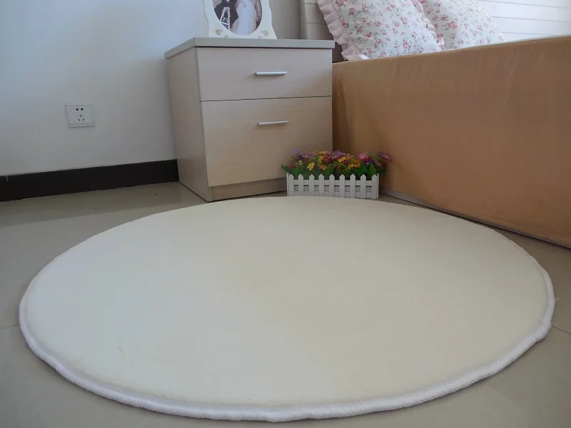 Коралловый флисовый домашний текстиль Круглый Поролоновый ковер нескользящий