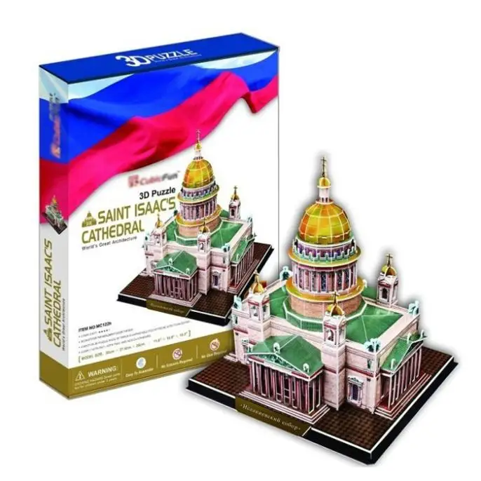 T0492 3D Пазлы Issa Киевский собор DIY Строительные бумажные модели Дети креативный подарок детские развивающие игрушки Горячая Распродажа