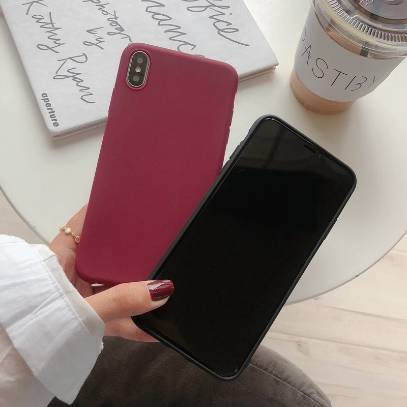 For Apple iPhone 6 6G 6s 7 8 Plus 7Plus Phone Case matte candy soft TPU cover shell 13 12 Mini 11 Pro XS Max X XR | Мобильные
