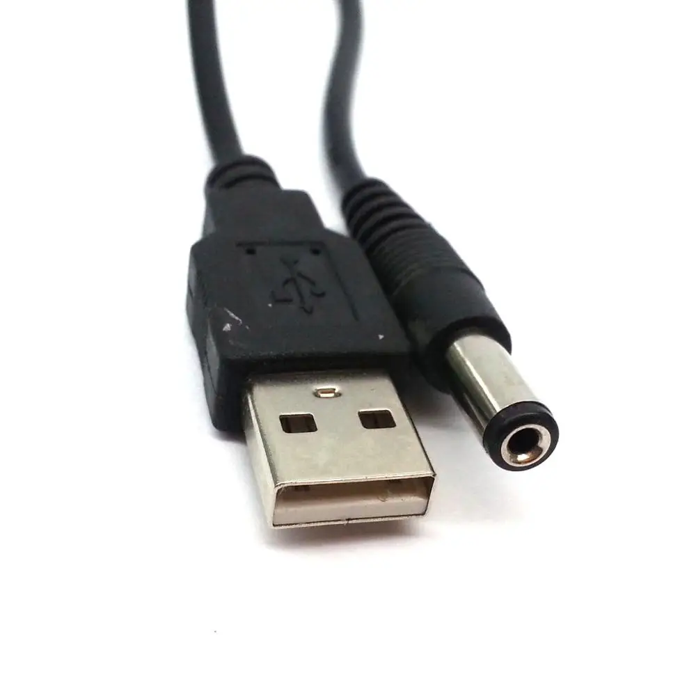 1pcies/lot USB 2.0 A TYPE MALE TO 5.5mm 2.1mm DC power Plug Barrel Connector 5v 1A cable 80cm | Компьютеры и офис
