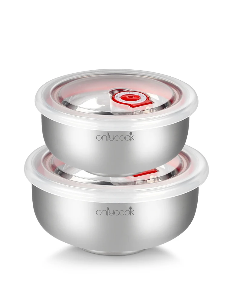 Чаша из нержавеющей стали Onlycook толстая двухизоляционная миска для супа