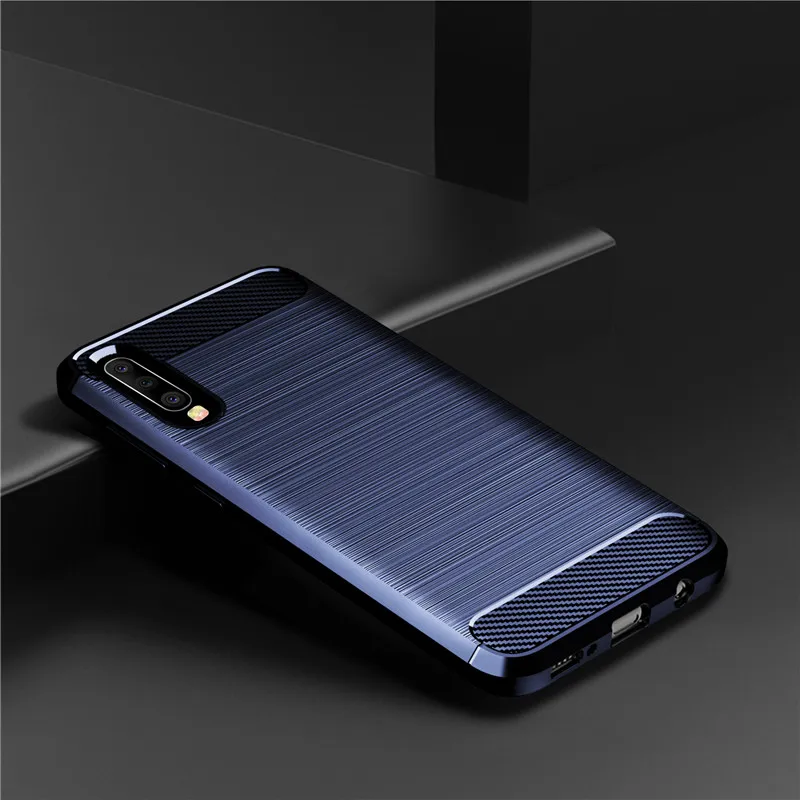 100 шт./лот для samsung Galaxy A50 чехол из углеродного волокна матовый Мягкий ТПУ чехол-накладка для Galaxy A10 A20 A20E A30 A40 A60 A70(L0422