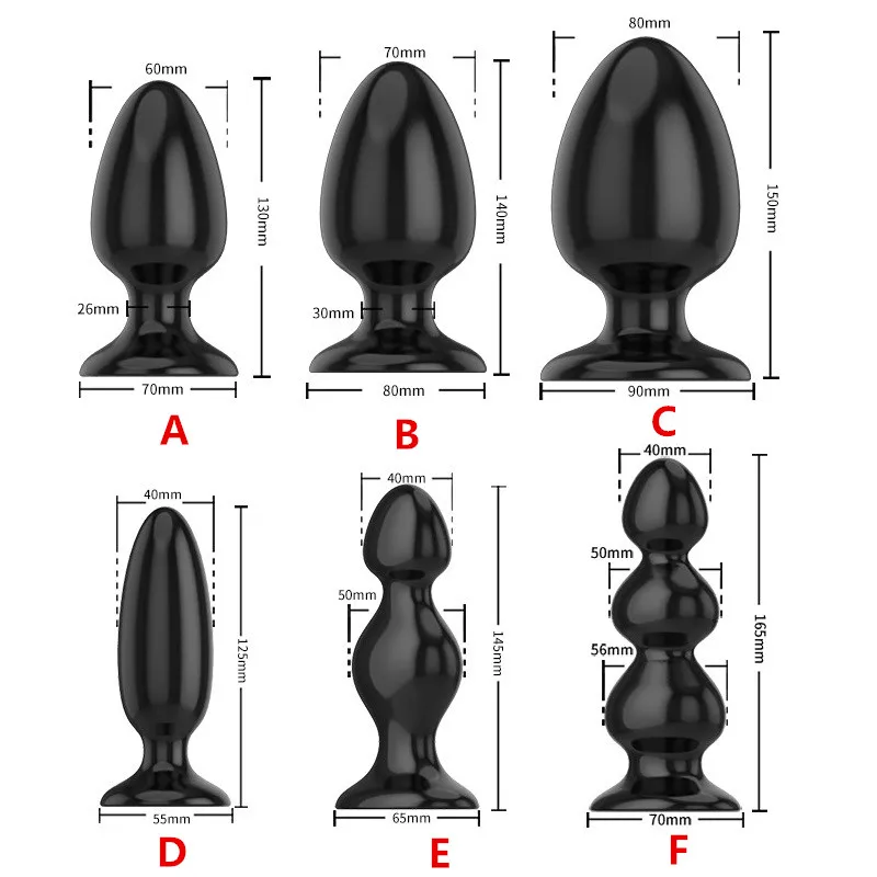 Большой размер прочная Анальная пробка на присоске шарики для стимуляции