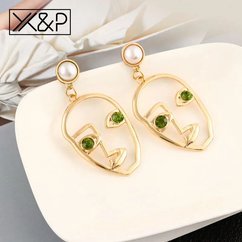 Женские сережки-подвески X &amp P длинные металлические сережки золотистого цвета в