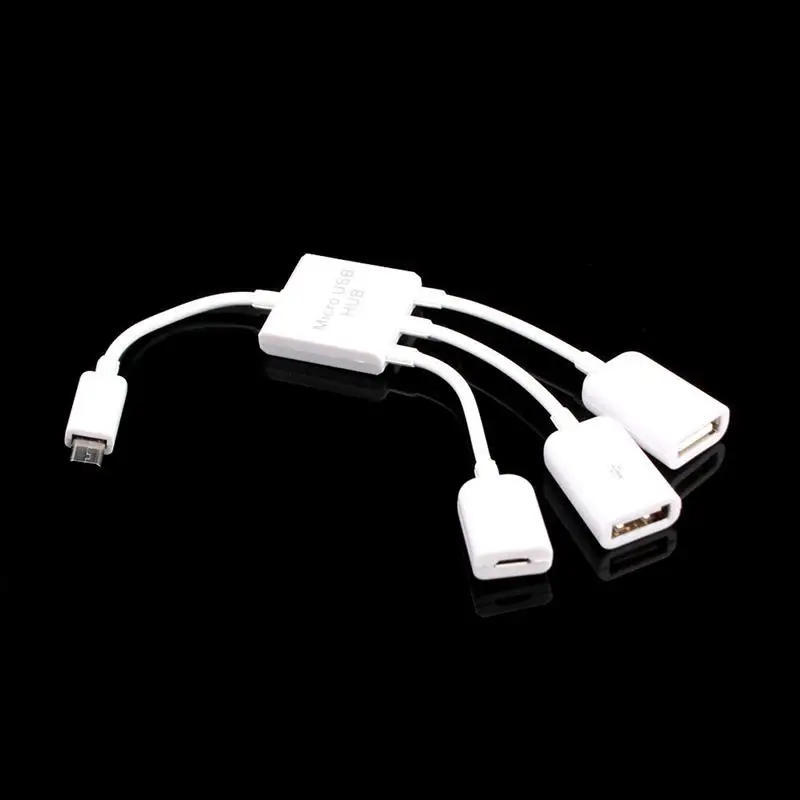 3 в 1 usb-концентратор адаптер кабель Хост OTG двойной микро для Samsung Galaxy S3 S4 Google Nexus