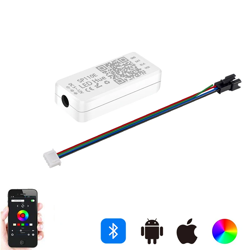 DC5V 24V SP105E SP107E SP110E Bluetooth музыкальный светодиодный контроллер WS2811 WS2812B SK6812 RGB/RGBW APA102