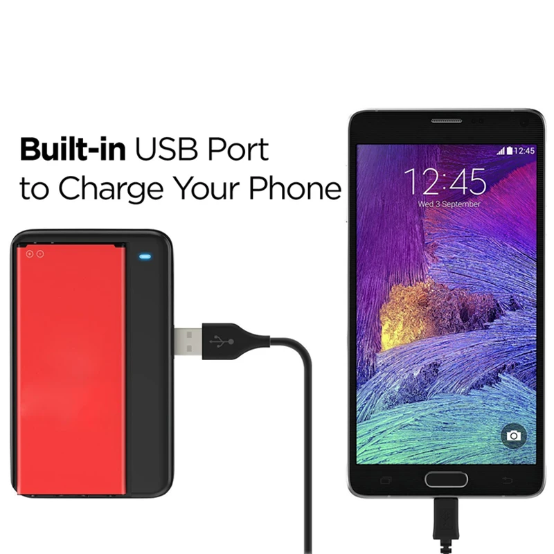 Зарядное устройство для Samsung Galaxy Note 4 с usb портом и складной вилкой черного
