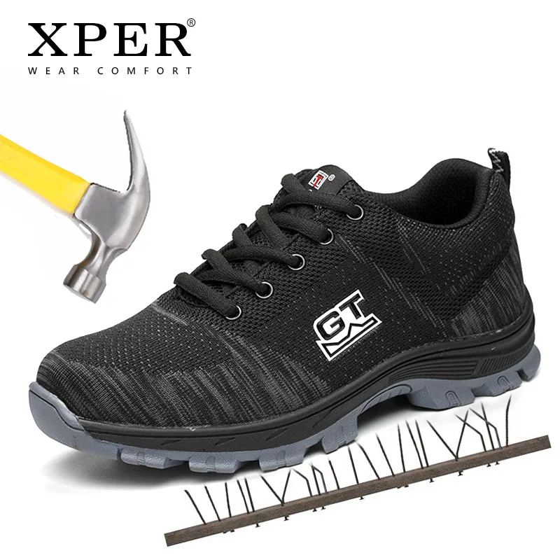 New Fashion Work Shoes Men Sneakers Brand Safety Footwear Steel Toe Outdoor Non-Slip Anti-Smashing Anti-Puncture #XP036 |
