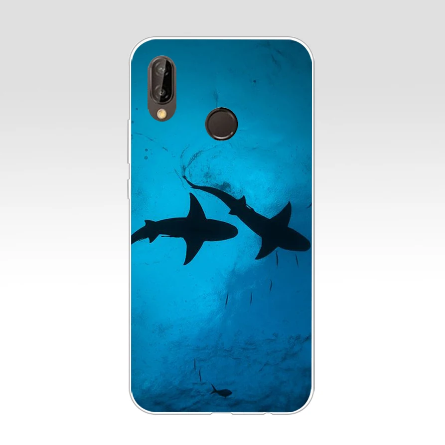 Мягкий силиконовый чехол из ТПУ для huawei p 20 lite pro y6 2017 mate 10 263AQ Dolphin in the reef|Бамперы| |