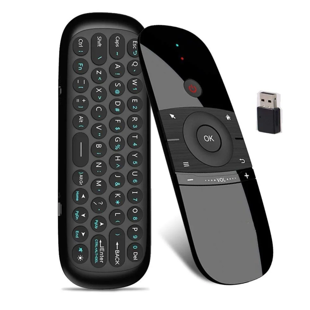 Новая Оригинальная беспроводная клавиатура W1 Fly Air Mouse 2 4G Rechargeble Mini пульт