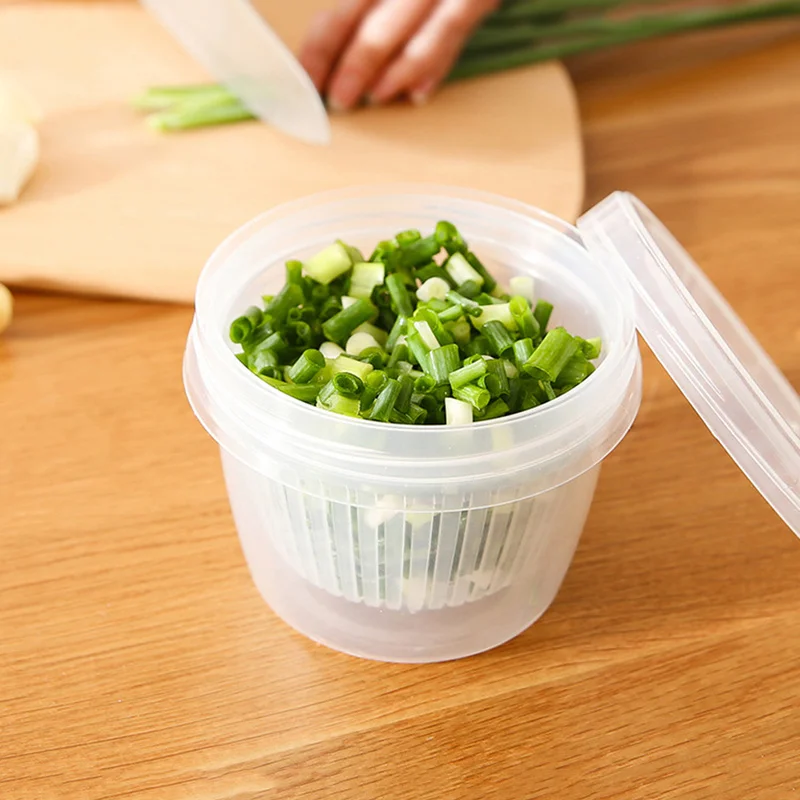 Круглая кухонная коробка для хранения продуктов органайзер контейнеры
