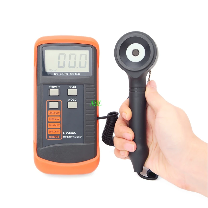 

400m W/cm UV Light Meter UVA&UVB LSI-circuit Tester UV Sensor With Light Correction Filter Data Peak Hold Function UVA365