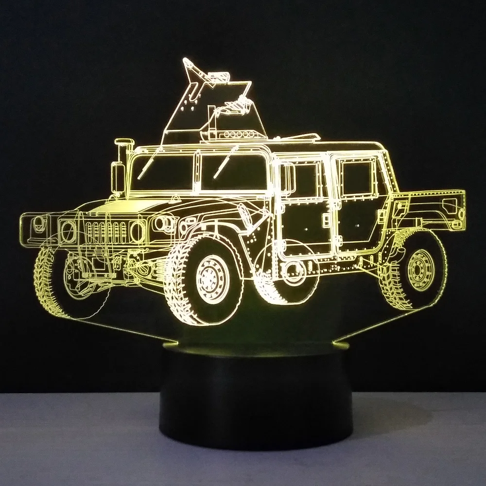 Грузовик 3D LED Настольная лампа метакрилатная тарелка ремесло ночник