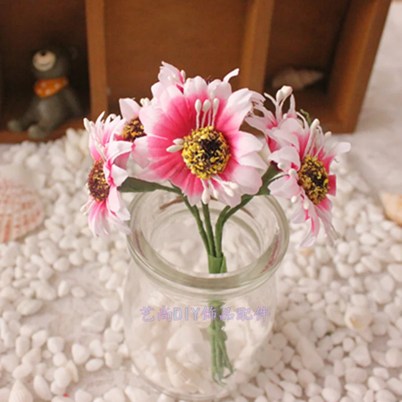 6 шт./лот 11 цветов шелковые цветы вишни маленький искусственный букет мака