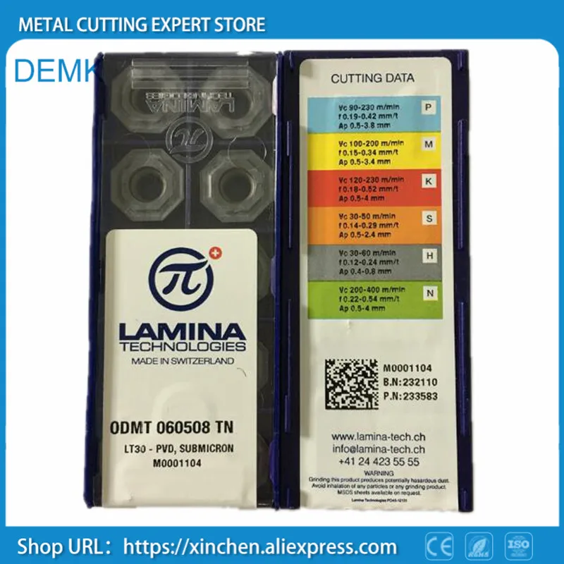 100% оригинал ODMT060508TN LT30 LAMINA токарный станок с ЧПУ фрезерный Карбид CNC лезвие 10 шт. |