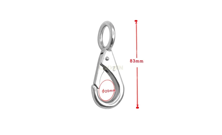 316 направляющий безопасный крючок из нержавеющей стали морской пружинный зажим