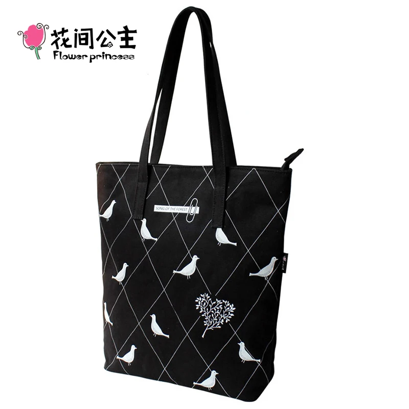 2016 Знаменитый Бренд Женщин Холст Моды Топ-ручка Boho Сумки Дамы Мори Девушка Черная