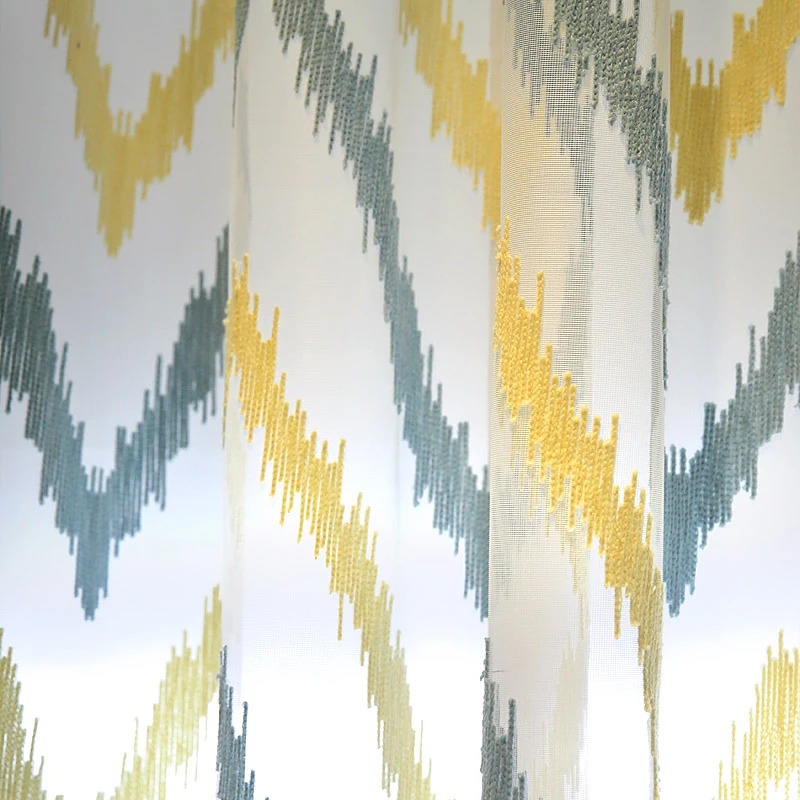 Занавеска из жаккардовой ткани трехмерная хлопковая для спальни оконная ткань