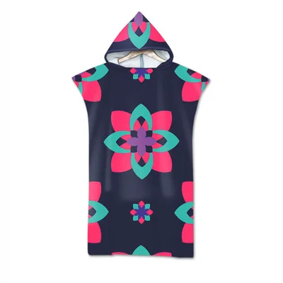 G Bohemian Printed Microfiber Bath Beach Towel with Hood Hooded Towel Poncho for Swimming Beach Surf Man Woman Bathrobe Beachwear - Цвет: G