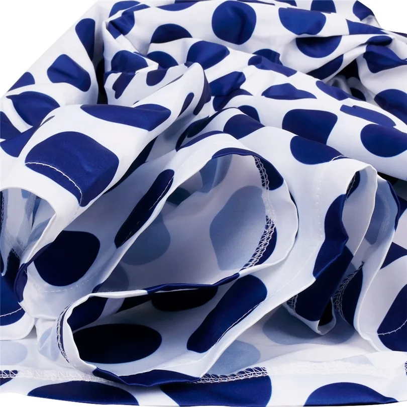 Модная женская шифоновая длинная юбка макси в горошек плиссированные длинные