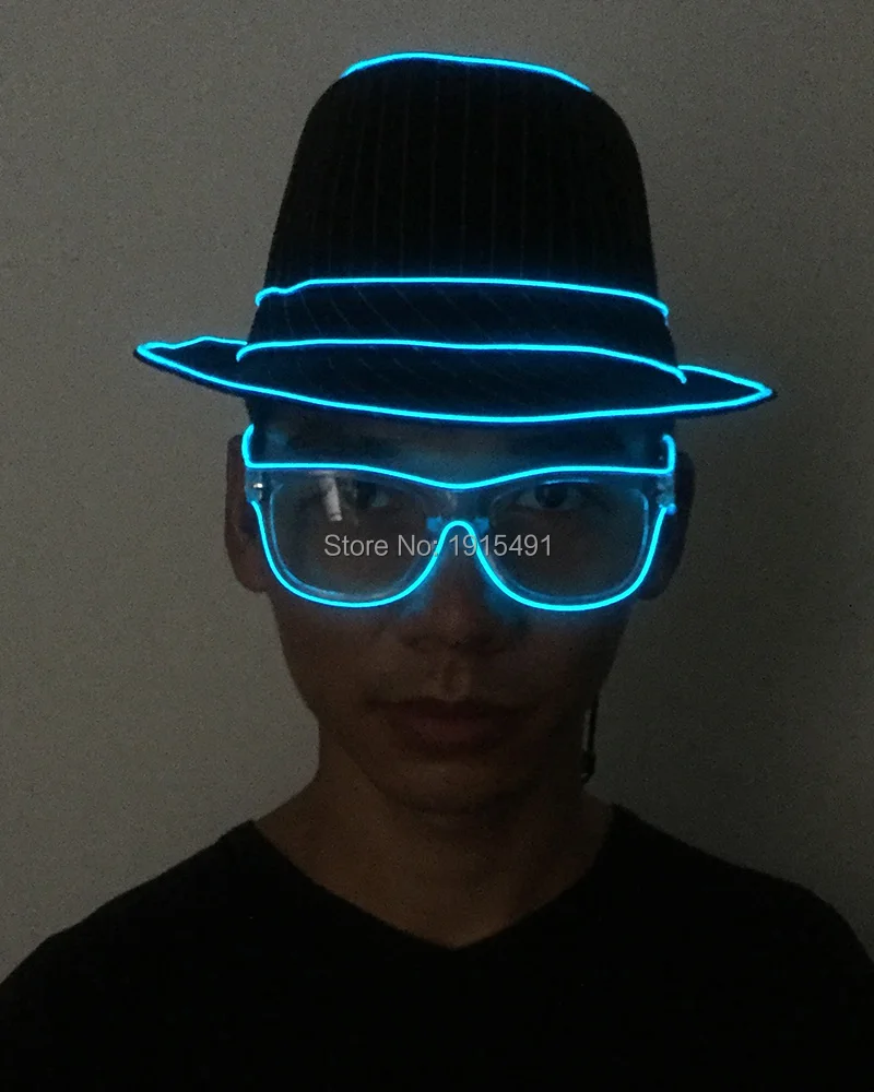Элегантный классический EL Wire сценический дизайн Волшебная Шляпа неоновые