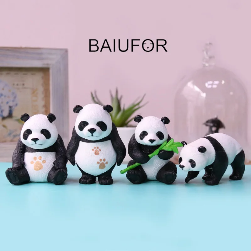 BAIUFOR миниатюры милая панда семейная модель искусственные суккуленты Декор