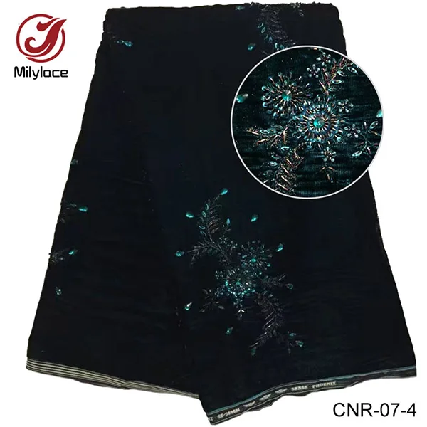 Mliylace Silk Velcet Lace Fabric With Stones 5 Yards Multi Pattern Belgium High Quality For Dress CNR-07 | Дом и сад