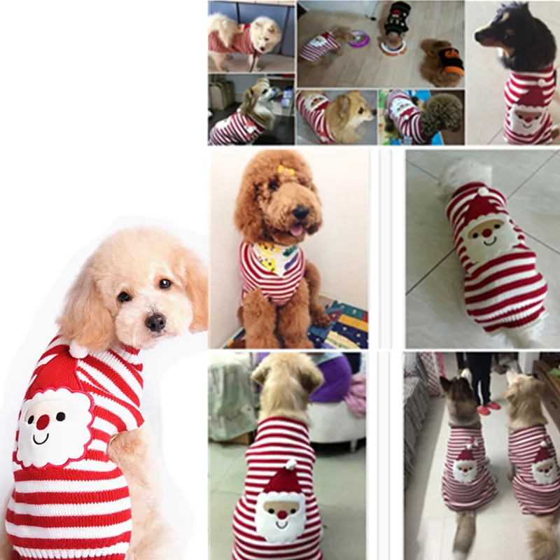DOGGYZSTYLE Рождественская Одежда для собак джемпер свитер с оленем зимнее пальто