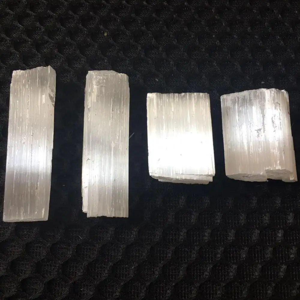 30g Natural White Selenite Stick Wand Rough Specimen Chakra Energy Crystal Healing | Дом и сад