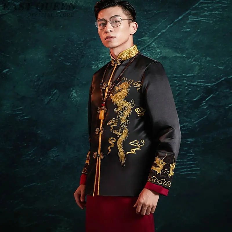 Традиционное китайское свадебное платье Hanfu мужское с вышивкой дракона из Шанхая
