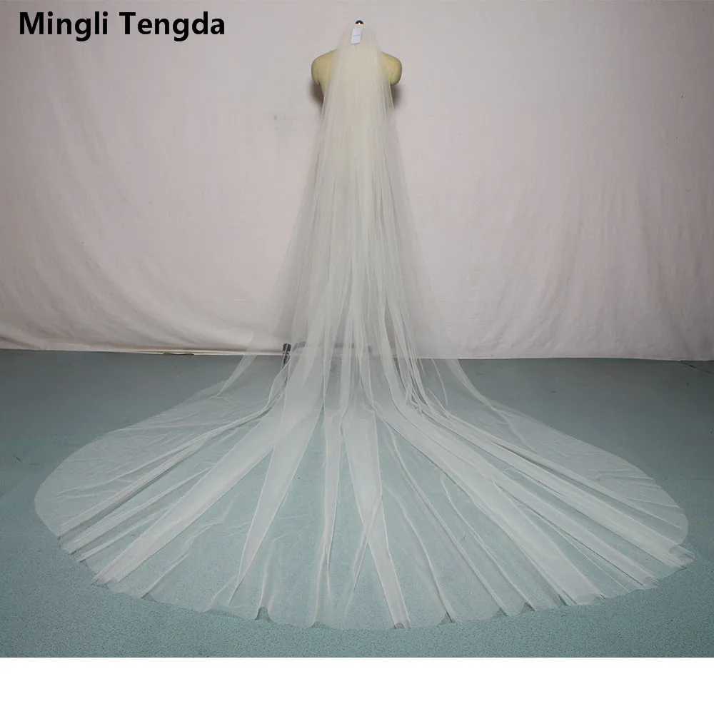 Мягкая вуаль для невесты Mingli Teng с расческой один слой длина 3 м ширина фата