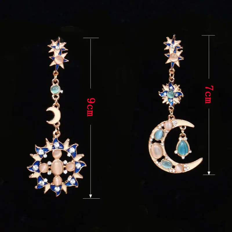 ACEMIR Women Fashion Statement Party Earrings Charms Moon And Sun Design Ethnic High Quality Pretty Girl Dangle E02 | Украшения и