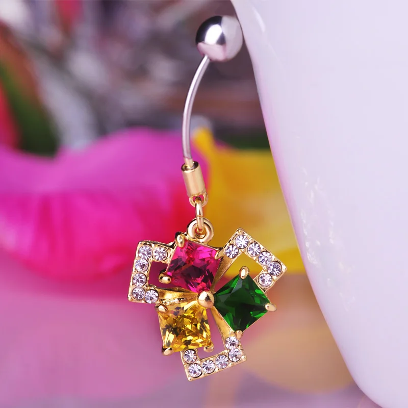 Роскошные модные кольцо для пирсинга живота Готический женщин Best воротник пупок