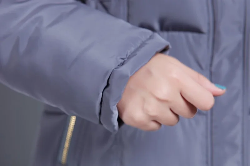 Осенне-зимнее приталенное хлопковое пальто с подкладкой X-Long теплая Женская куртка с меховым воротником и капюшоном размера плюс 6xl Женская хлопковая верхняя одежда YP0701
