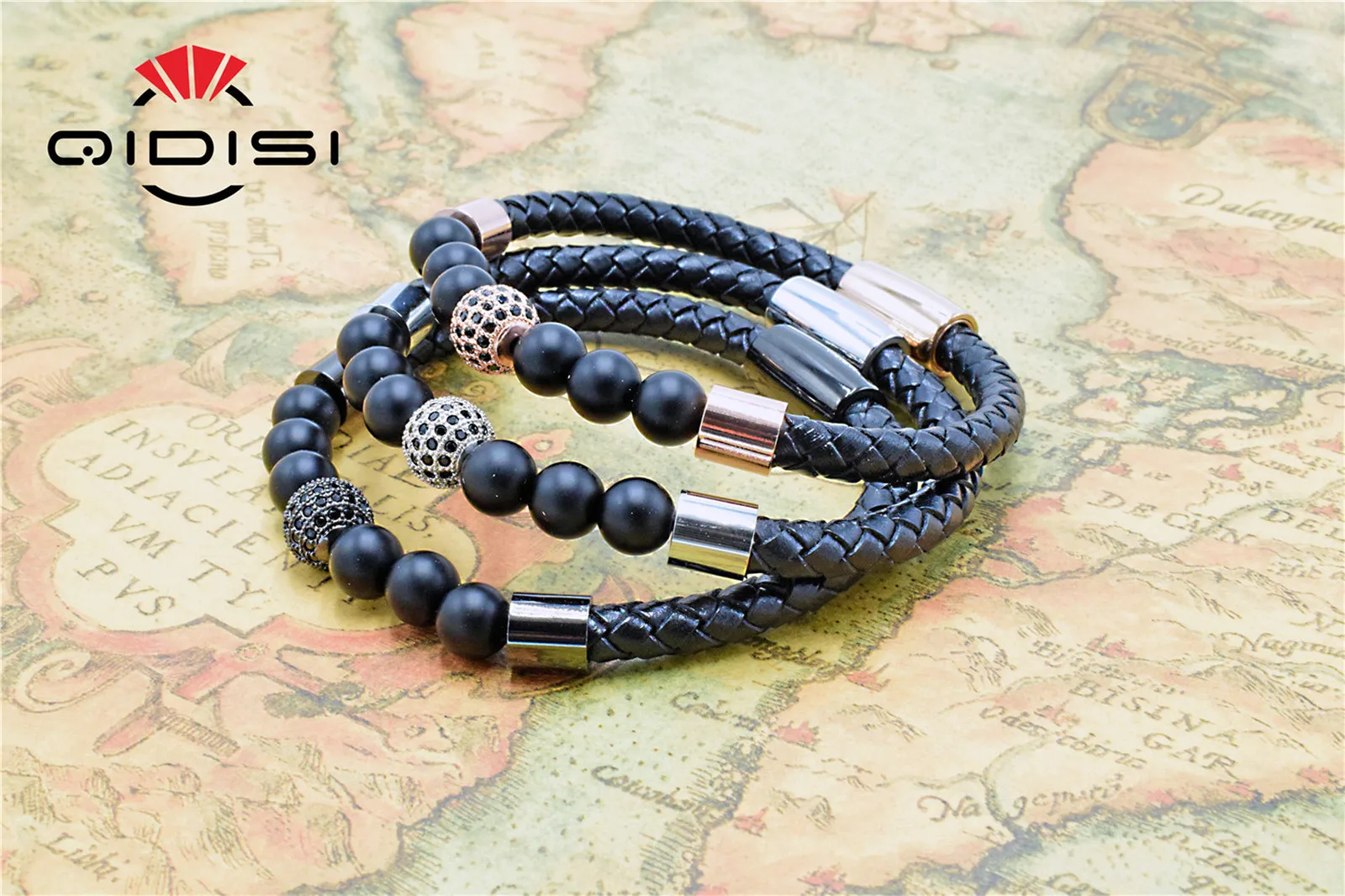 Men Women 8mm Energy Stone Beads Yoga Bracelet Stainless Steel Leather CZ Cubic Zirconia | Украшения и аксессуары